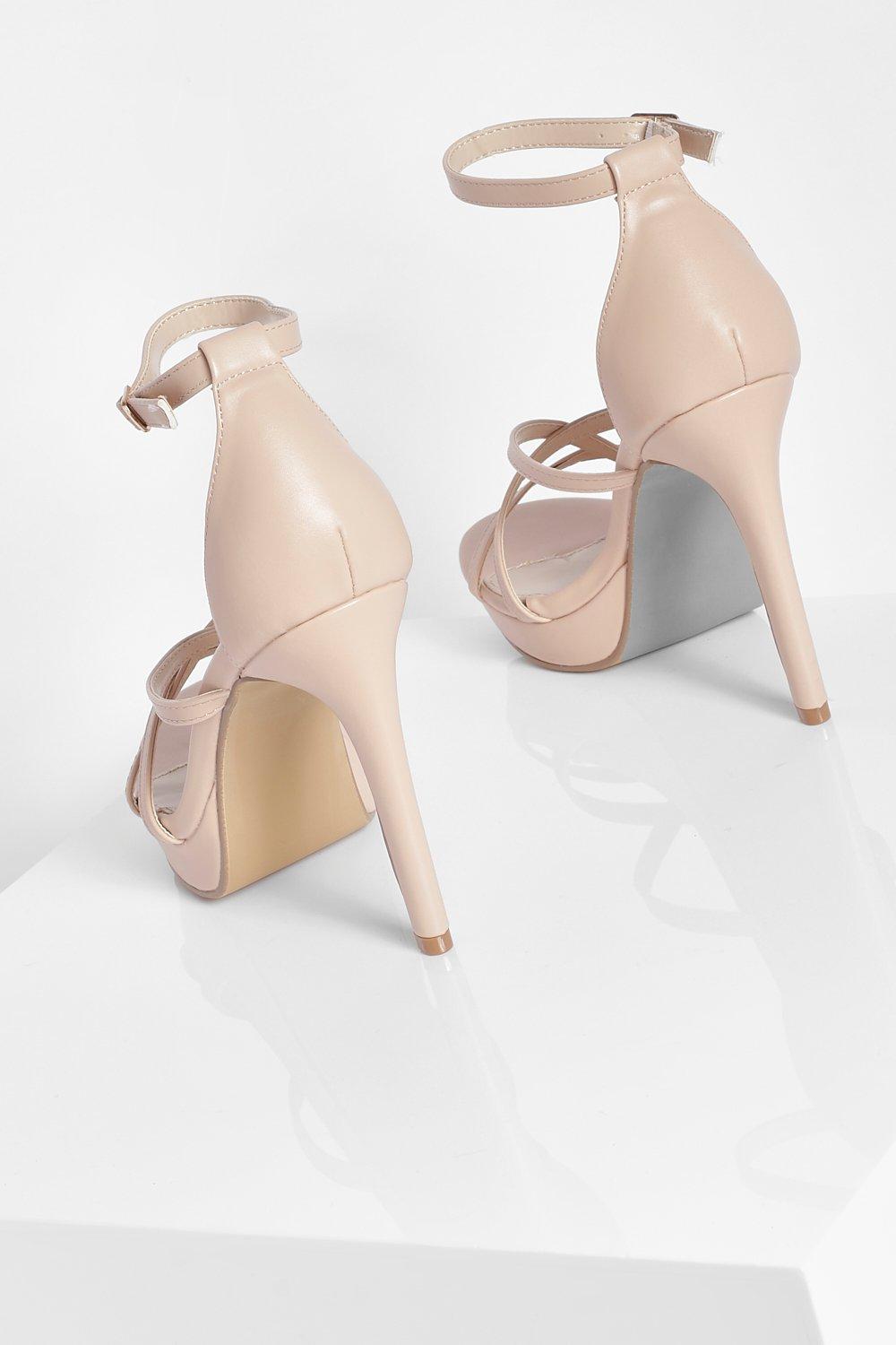 Scarpe con plateau tacco a spillo e cinghiette